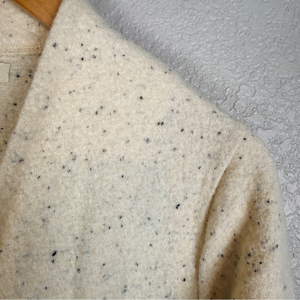 Madewell Langley Swing Coat Donegal Vanilla XS Speckled Wool Blend Open Front - Picture 4 of 9